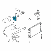 OEM Ford Mustang Thermostat Housing Diagram - DR3Z-8592-A
