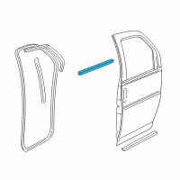 OEM 1998 Chevrolet Express 1500 Belt Weatherstrip Diagram - 15759193