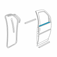 OEM 2004 Chevrolet Express 1500 Belt Weatherstrip Diagram - 15753758