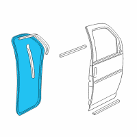 OEM 1997 GMC Savana 3500 Door Weatherstrip Diagram - 19179733