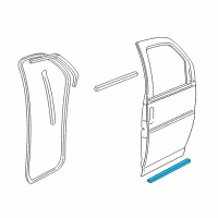 OEM 2010 GMC Savana 2500 Lower Seal Diagram - 15959389