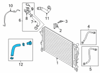 OEM Hyundai Kona HOSE ASSY-RADIATOR, LWR Diagram - 25415-J9700