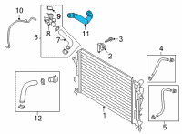 OEM 2022 Hyundai Kona HOSE ASSY-RADIATOR, UPR Diagram - 25414-J9700