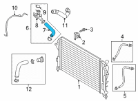 OEM 2022 Hyundai Kona HOSE-RADIATOR INLET Diagram - 25411-J9700