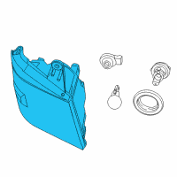 OEM 2013 Chrysler Town & Country Park And Turn Headlamp Left Diagram - 5113335AF