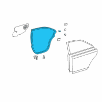 OEM 2007 Toyota Camry Surround Weatherstrip Diagram - 67871-06040