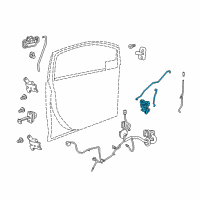 OEM Chevrolet Front Side Door Latch Assembly Diagram - 94543219