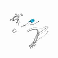 OEM 2004 BMW 330xi Filler Flap Actuator Diagram - 67-11-6-987-637