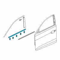 OEM 2021 Acura ILX Molding Assembly, Right Front Door Diagram - 72410-TX6-A01