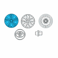 OEM 2020 Toyota Corolla Wheel, Alloy Diagram - 42611-12E00