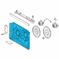 OEM 2013 Toyota Prius V Fan Shroud Diagram - 16711-37040