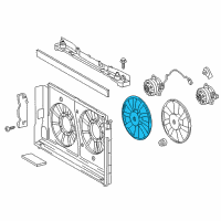 OEM 2013 Toyota Prius V Fan Blade Diagram - 16361-37020