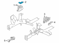 OEM 2022 Hyundai Elantra Bracket-Engine MTG Support Diagram - 21825-AA200