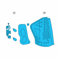 OEM 2013 Toyota Prius V Tail Lamp Assembly Diagram - 81551-47160