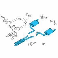 OEM Ford Mustang Muffler Assembly Diagram - FR3Z-5230-S