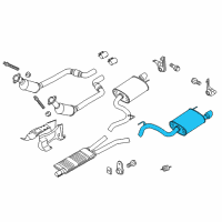 OEM 2016 Ford Mustang Rear Muffler Diagram - FR3Z-5230-MB