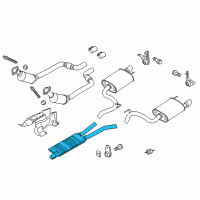 OEM 2016 Ford Mustang Front Muffler Diagram - FR3Z-5A289-F