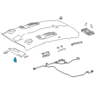 OEM 2018 Toyota Avalon Sunvisor Holder Diagram - 74348-07030-A0