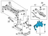 OEM 2020 Hyundai Sonata Carrier Assembly-Rear Axle, LH Diagram - 52710-L1500