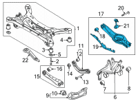 OEM 2022 Hyundai Sonata Arm Complete-RR LWR, LH Diagram - 55210-L1100