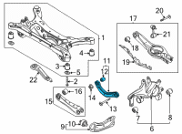 OEM 2021 Hyundai Sonata Arm Complete-Rear Upper Diagram - 55120-L1100