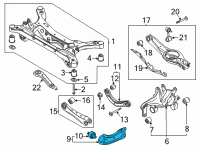 OEM 2022 Hyundai Sonata Arm Assembly-RR Trailing Arm, LH Diagram - 55270-L5200