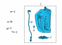 OEM 2022 GMC Yukon XL Tail Lamp Diagram - 84816393