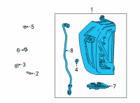 OEM 2021 GMC Yukon Tail Lamp Diagram - 84816393