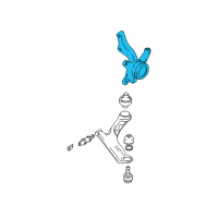OEM 2004 Hyundai Santa Fe Knuckle-Front Axle, RH Diagram - 51716-26110