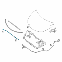 OEM 2013 Nissan Altima Rod Hood Support Diagram - 65771-3TA0A