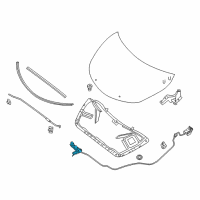 OEM 2018 Nissan Altima Male Hood Lock Diagram - 65601-9HS1A