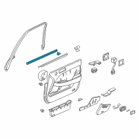 OEM 2000 Acura RL Weatherstrip, Right Front Door (Inner) Diagram - 72335-SZ3-023