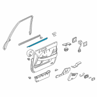 OEM 2001 Acura RL Molding, Right Front Door Weatherstrip (Inner) Diagram - 72336-SZ3-003