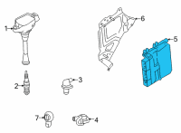 OEM 2021 Nissan Rogue ENGINE CONTROL MODULE - BLANK Diagram - 23703-6RA4A