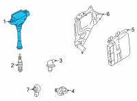 OEM Nissan Rogue Coil Assy-Ignition Diagram - 22448-6RA0A