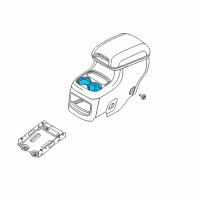 OEM Dodge Durango Cup Holder Diagram - 1WQ021L1AA