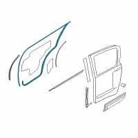 OEM 2010 Nissan Pathfinder WEATHERSTRIP-Rear RH Diagram - 82831-ZS30A