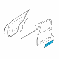 OEM 2012 Nissan Pathfinder MOULDING - Rear Door, RH Diagram - 82870-EA59E