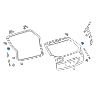 OEM Lexus RX330 Bracket, Back Door DAMPER Stay Diagram - 68945-48030