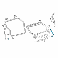 OEM Lexus RX350 Back Door Stay Assembly, Right Diagram - 68950-49205