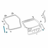 OEM 2006 Lexus RX400h Back Door Stay Assembly, Left Diagram - 68960-49205