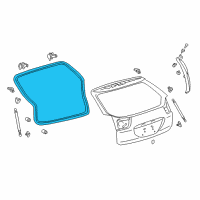 OEM 2006 Lexus RX400h Weatherstrip, Back Door Diagram - 67881-0E011