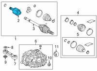 OEM Lexus NX350h Joint Assembly, RR Drive Diagram - 42360-42030