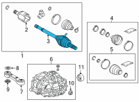 OEM 2022 Toyota Venza Outer Joint Assembly Diagram - 42370-49375