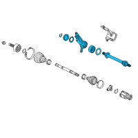 OEM 2014 Honda Accord Shaft Assembly, Half Diagram - 44500-STX-A10