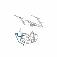 OEM 2014 Jeep Wrangler Hose-Windshield Washer Diagram - 55078127AG