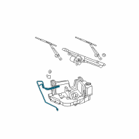 OEM 2016 Jeep Wrangler Hose-Windshield Washer Diagram - 55078127AG