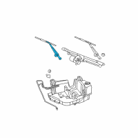 OEM 2012 Jeep Wrangler Arm-Front WIPER Diagram - 68002389AA