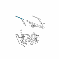 OEM 2014 Jeep Wrangler Blade-Front WIPER Diagram - 68002390AA