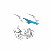 OEM Jeep Wrangler JK Motor-Windshield WIPER Diagram - 55077859AD